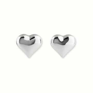 Σκουλαρίκια Με Κλιπ Rikke Hearts Ασημί